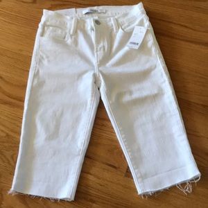 J Brand BERMUDA MID-RISE SHORTS in White